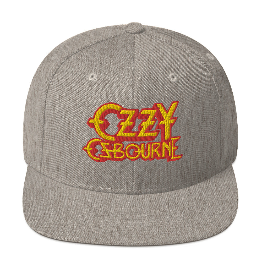 MerchMoment Ozzy Osborne Grey Embroidered Snapback Hat