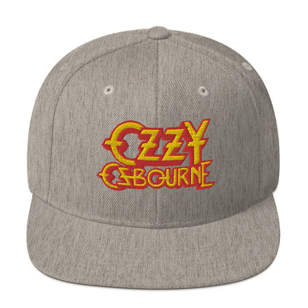 MerchMoment Ozzy Osborne Grey Embroidered Snapback Hat