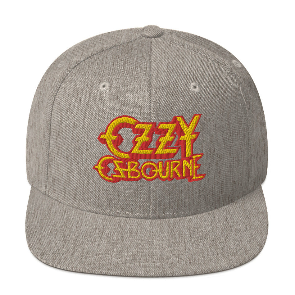 MerchMoment Ozzy Osborne Grey Embroidered Snapback Hat