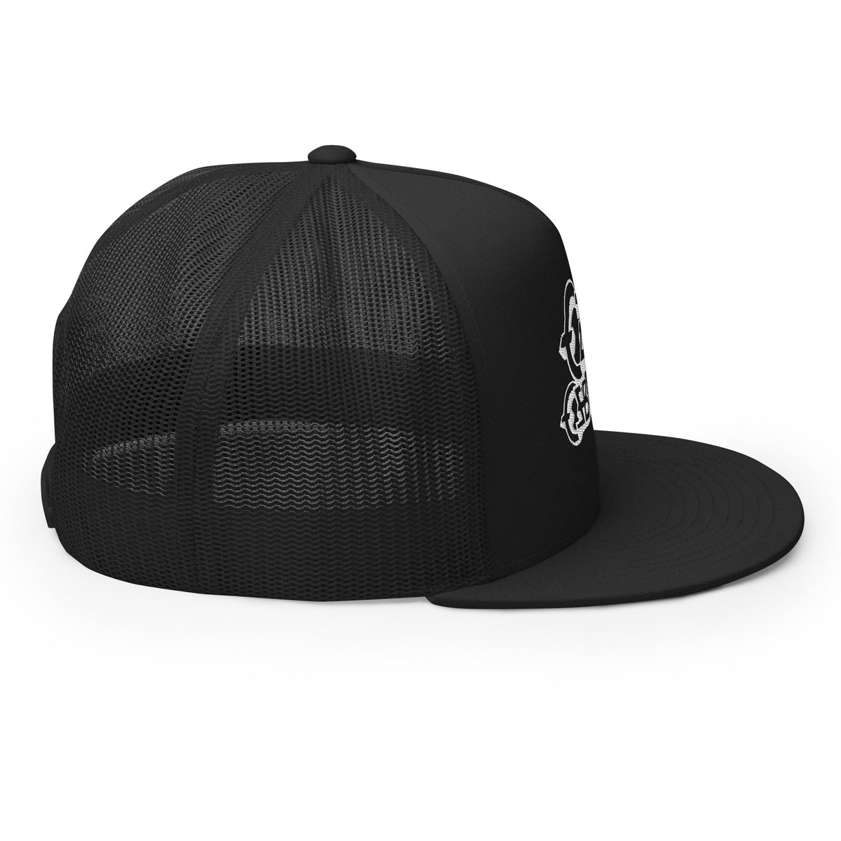 MerchMoment Ozzy Osborne White Logo Embroidered Trucker Hat