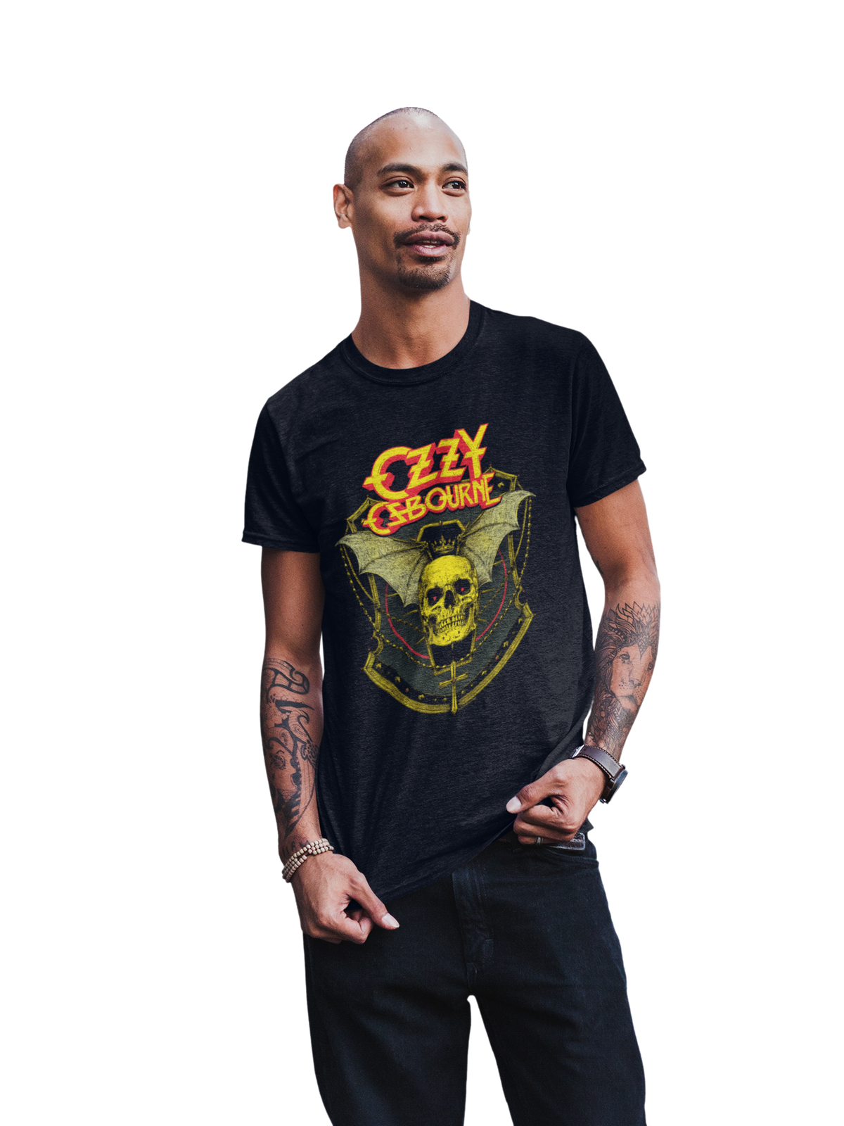 MerchMoment Ozzy Osbourne - Bat Skull T-Shirt Black