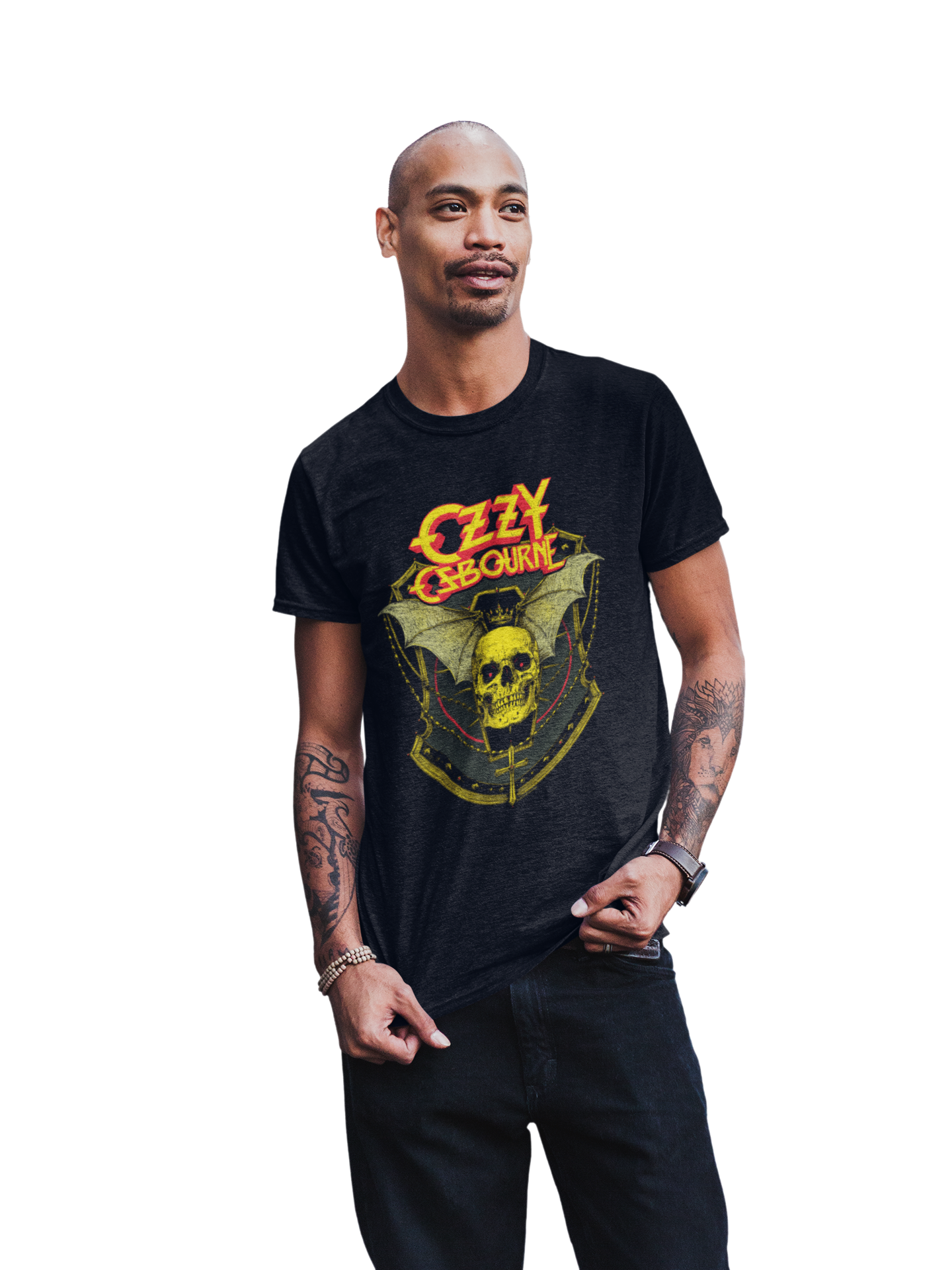 MerchMoment Ozzy Osbourne - Bat Skull T-Shirt Black
