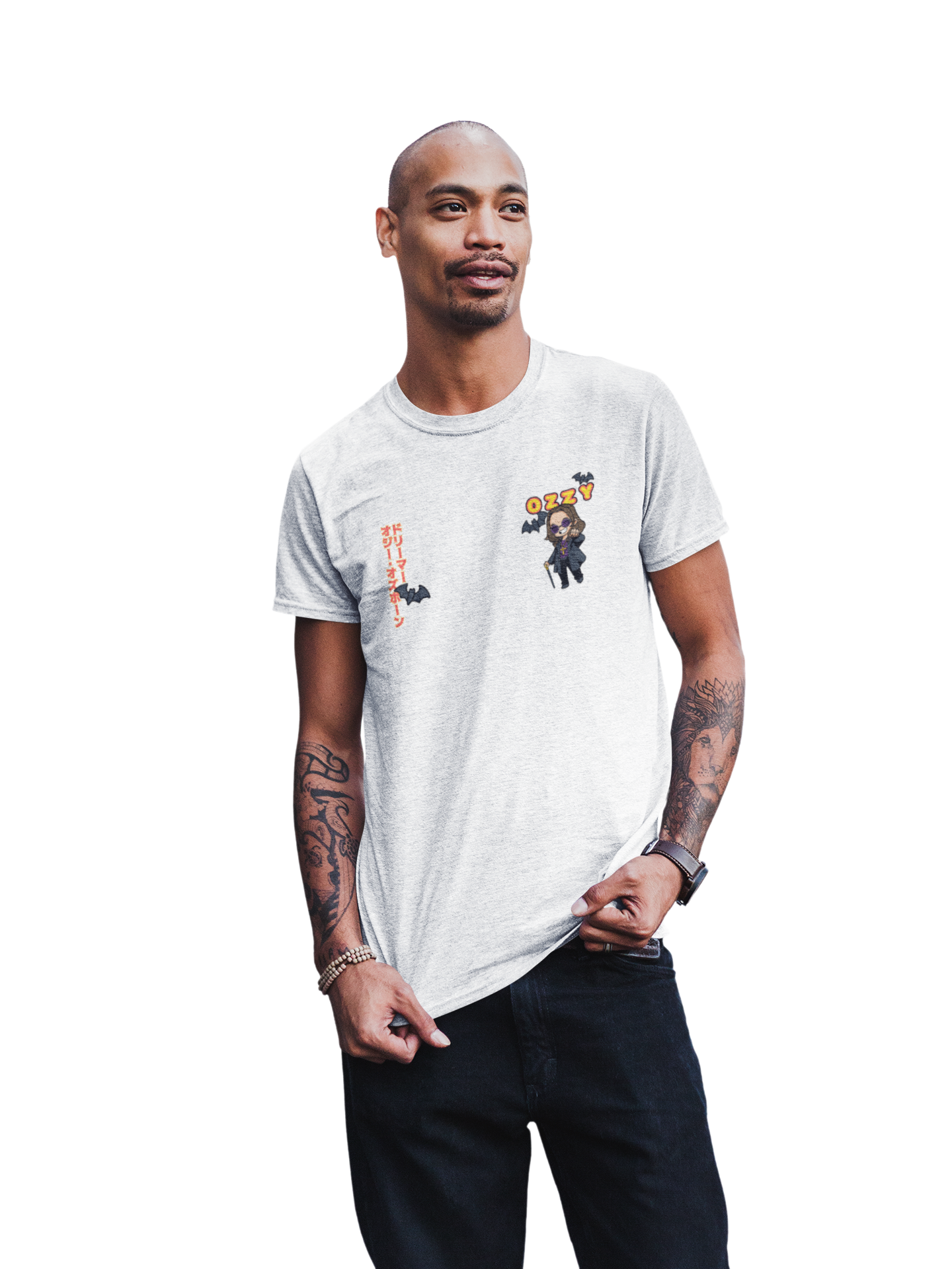 MerchMoment Ozzy Osbourne - Cartoon Logo T-Shirt White