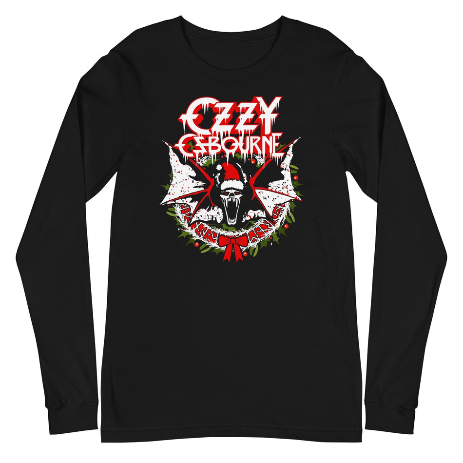MerchMoment Ozzy Osbourne - Christmas Long Sleeve T-Shirt Black