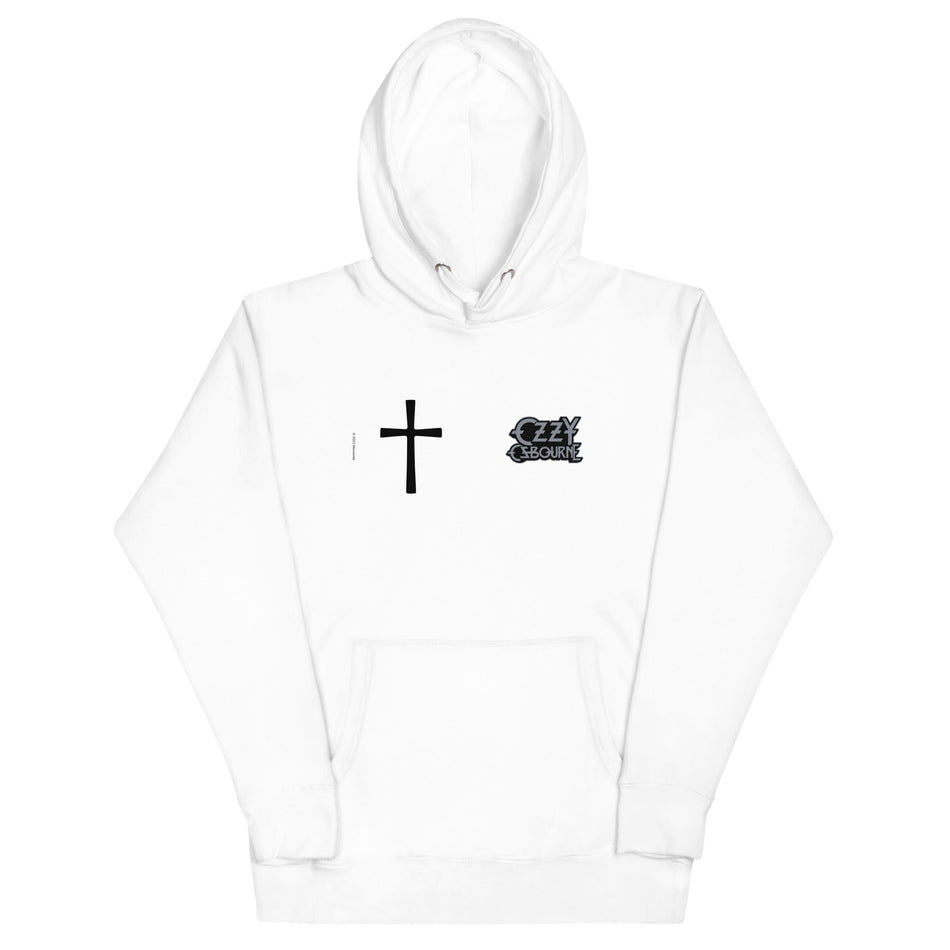 MerchMoment Ozzy Osbourne - Cross Logo Hoodie White
