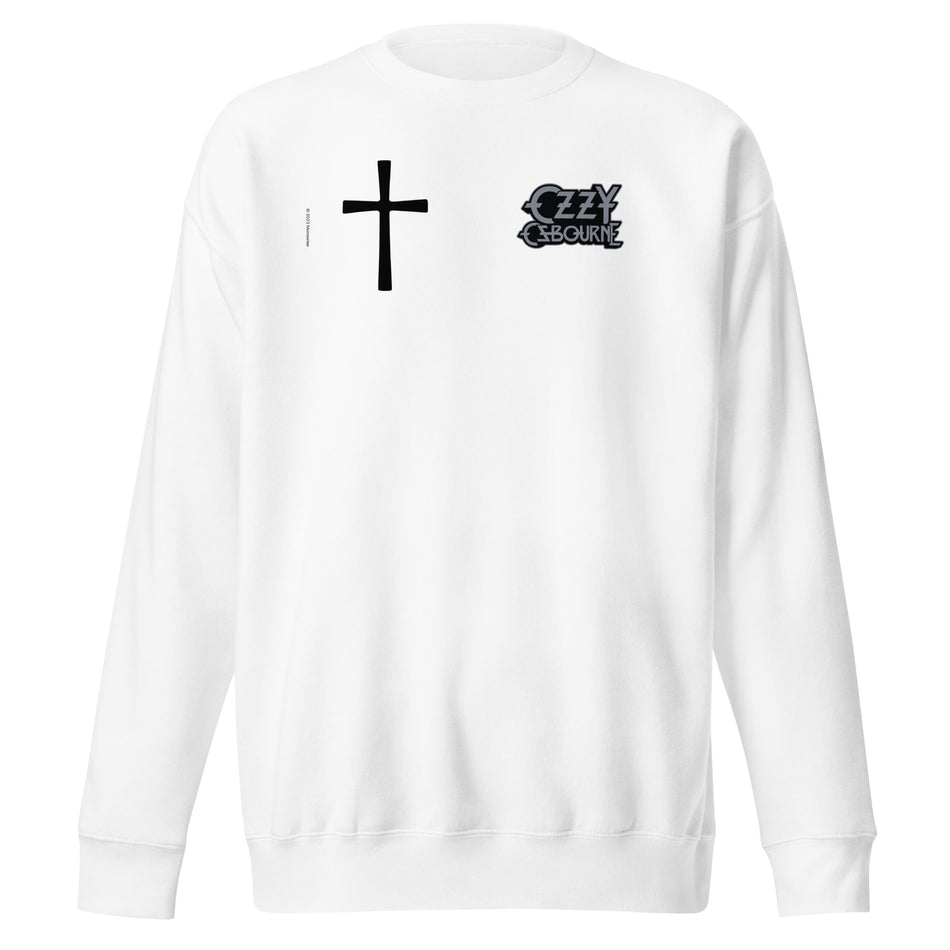 MerchMoment Ozzy Osbourne - Cross Logo Sweatshirt White