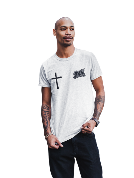 MerchMoment Ozzy Osbourne - Cross Logo T-Shirt White