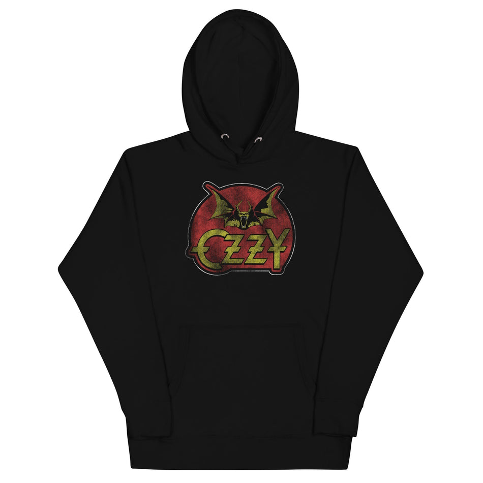MerchMoment Ozzy Osbourne - Flaming Bat Hoodie Black