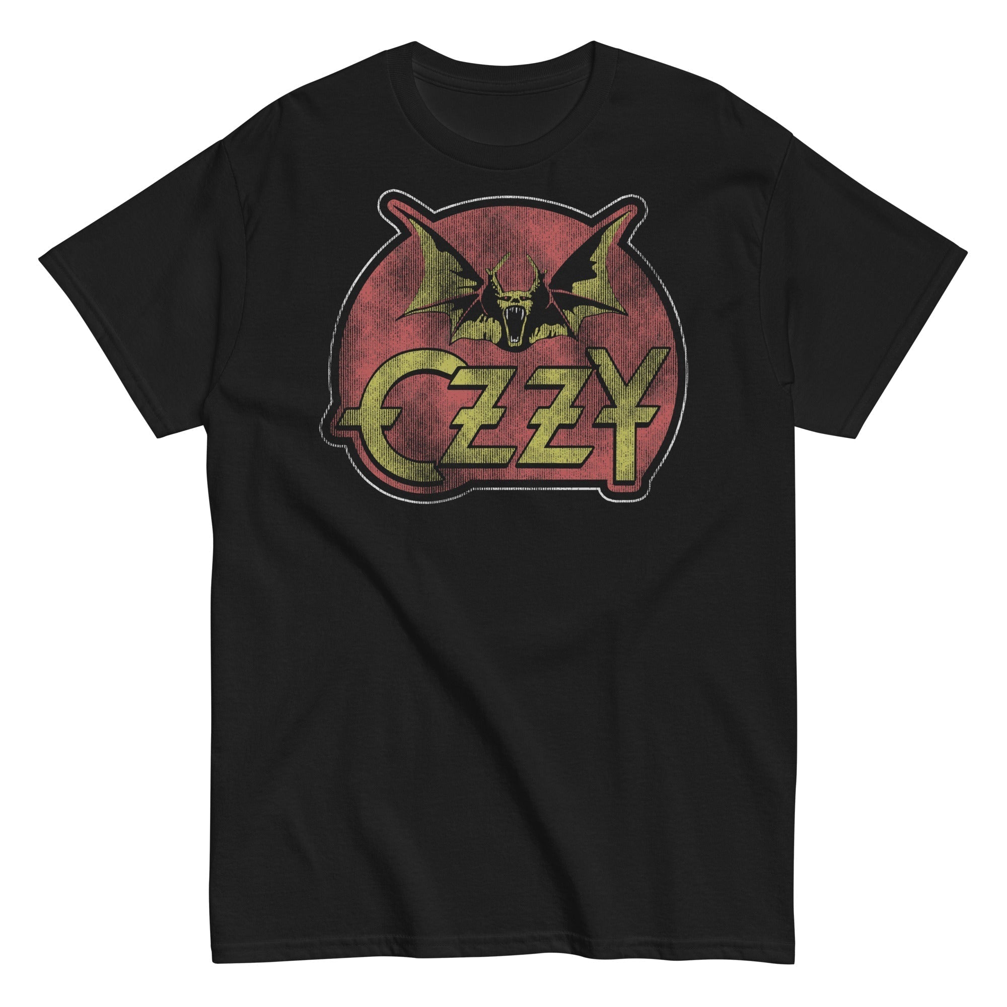 MerchMoment Ozzy Osbourne - Flaming Bat T-Shirt Black