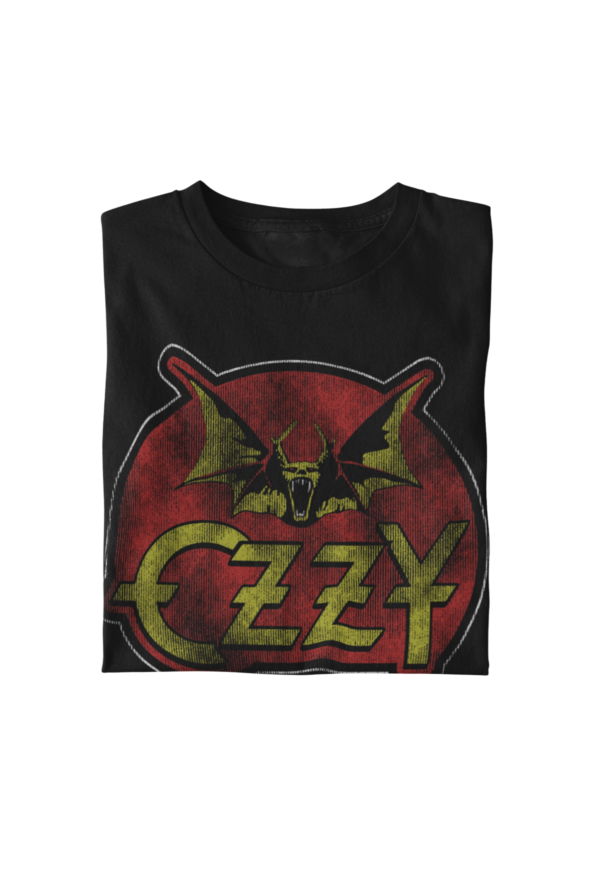 MerchMoment Ozzy Osbourne - Flaming Bat T-Shirt Black