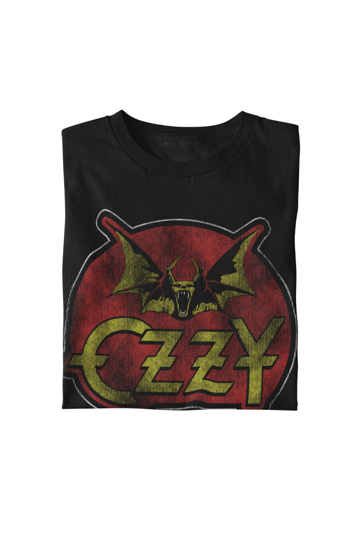 MerchMoment Ozzy Osbourne - Flaming Bat T-Shirt Black