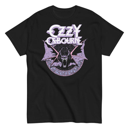 MerchMoment Ozzy Osbourne - Purple Bat T-Shirt Black