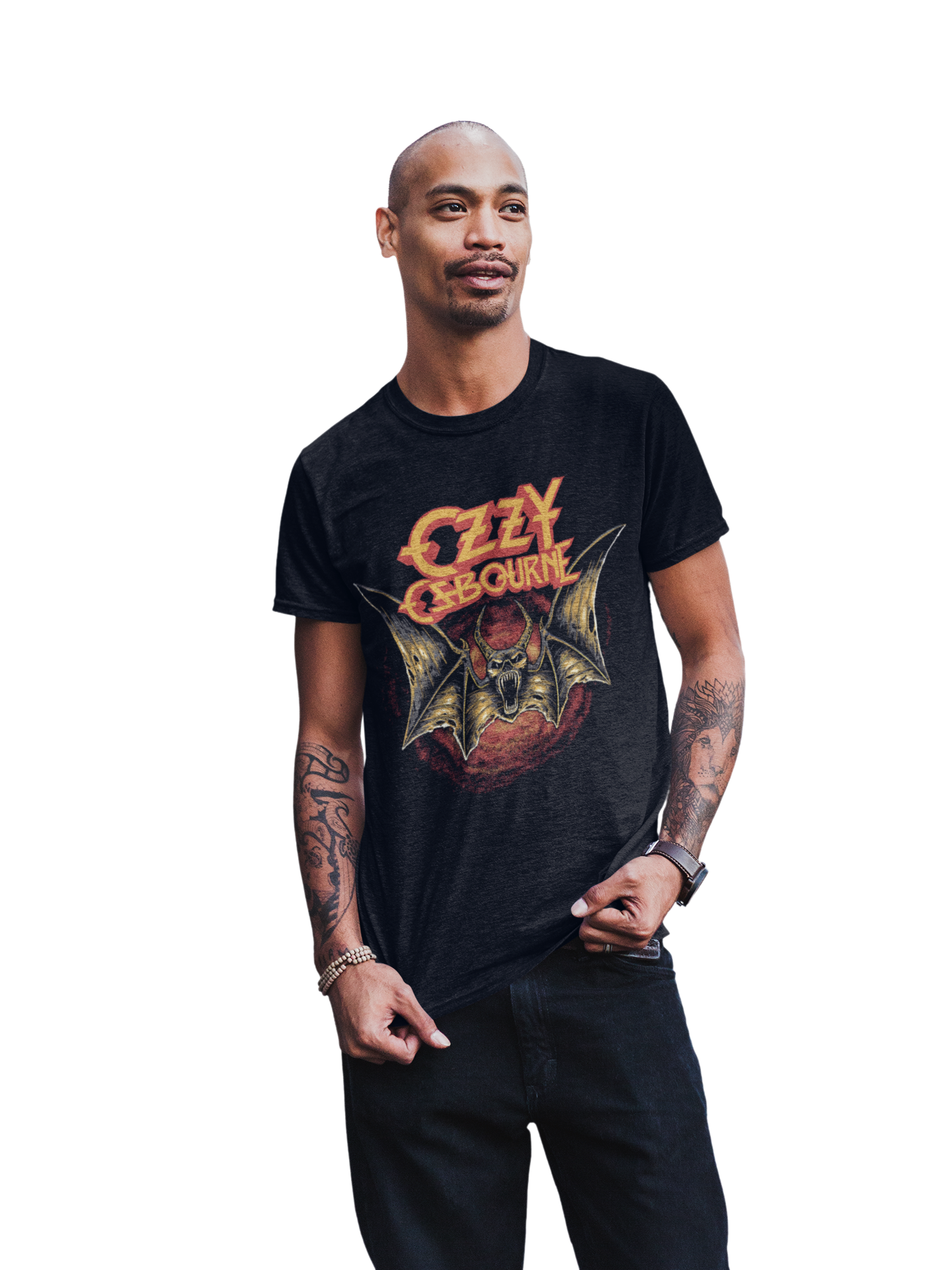 MerchMoment Ozzy Osbourne - Screaming Bat T-Shirt Black