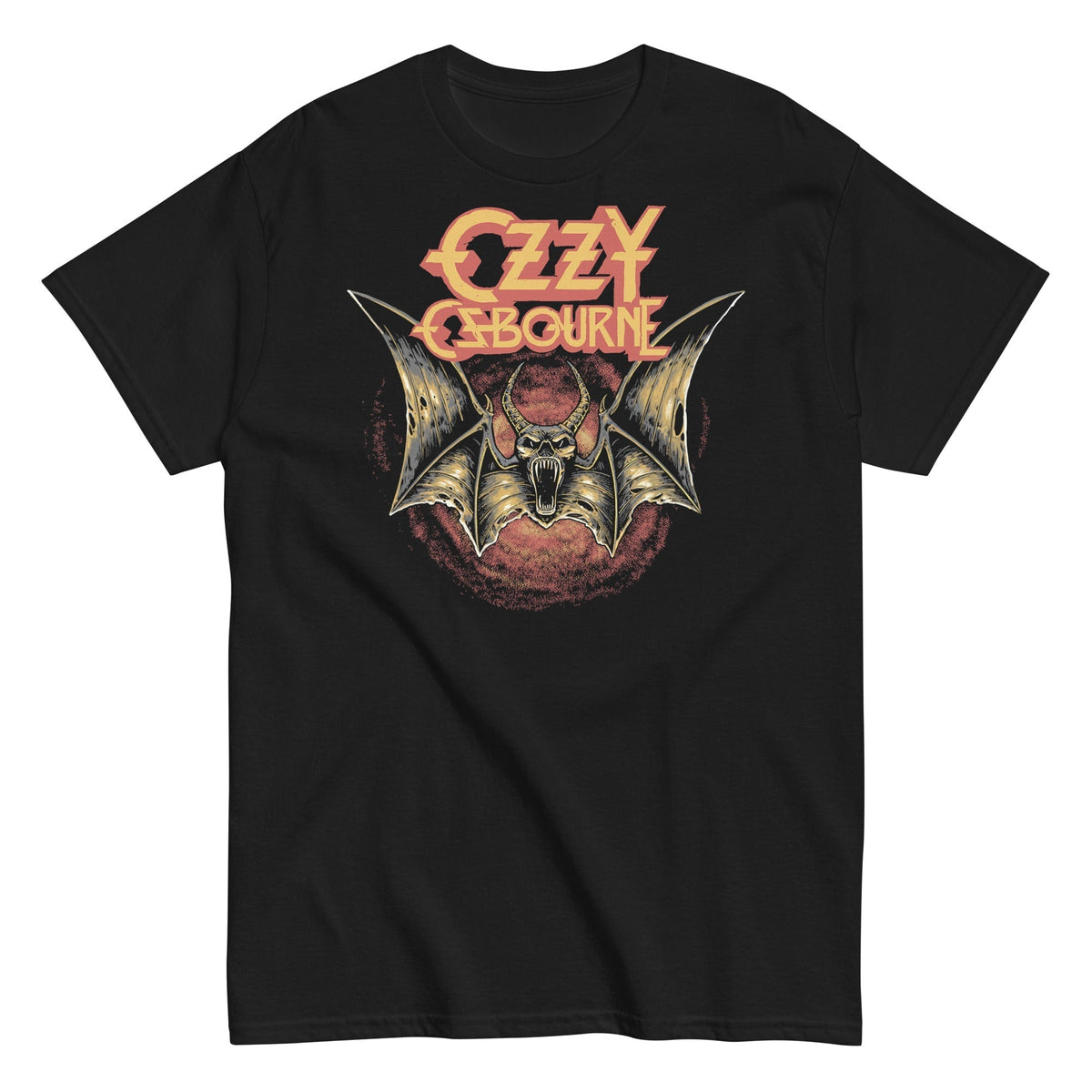 MerchMoment Ozzy Osbourne - Screaming Bat T-Shirt Black