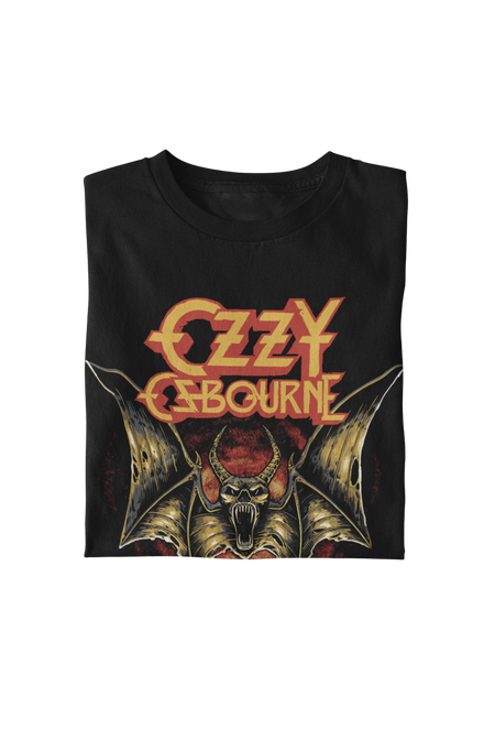 MerchMoment Ozzy Osbourne - Screaming Bat T-Shirt Black