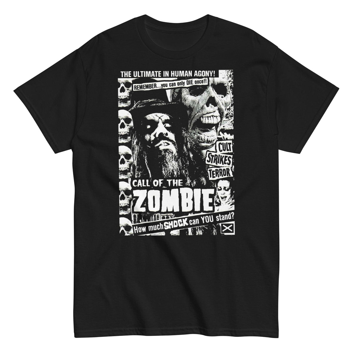 MerchMoment Rob Zombie - Black and White T-Shirt Black