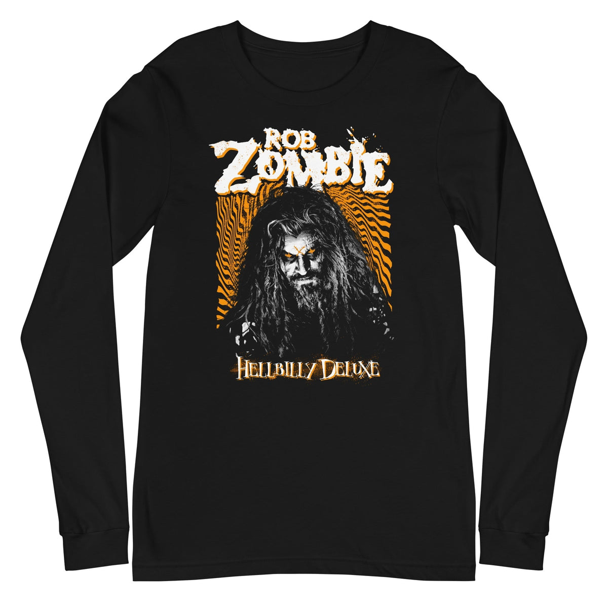 MerchMoment Rob Zombie - Hellbilly Orange Long Sleeve T-Shirt Black