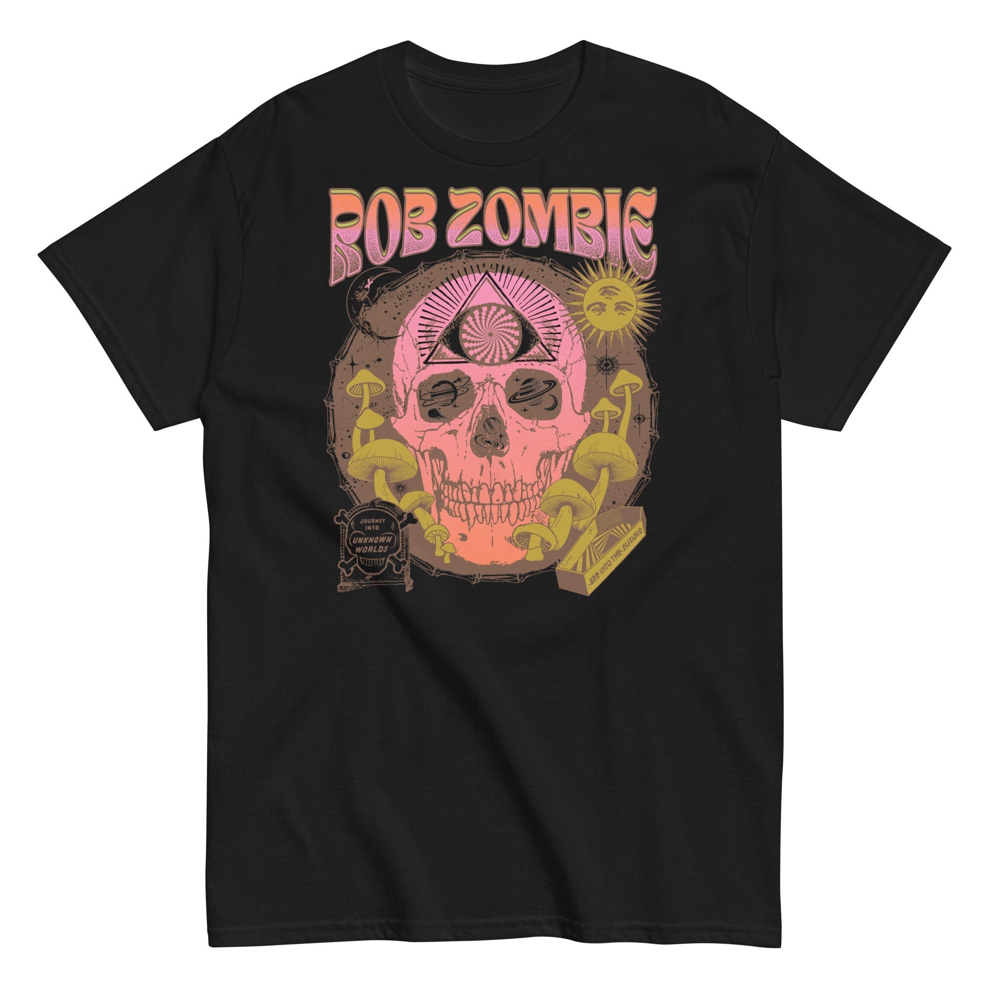 MerchMoment Rob Zombie - Hippie Skull T-Shirt Black