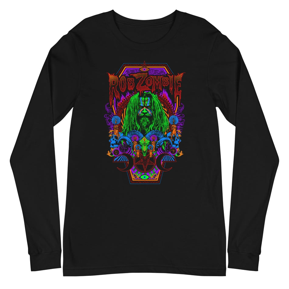 MerchMoment Rob Zombie - Psychedelic Long Sleeve T-Shirt Black