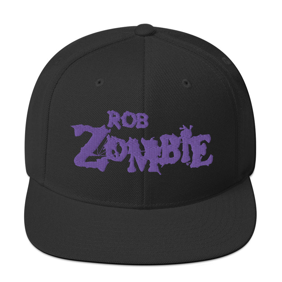 MerchMoment Rob Zombie Purple Logo Embroidered Snapback Hat