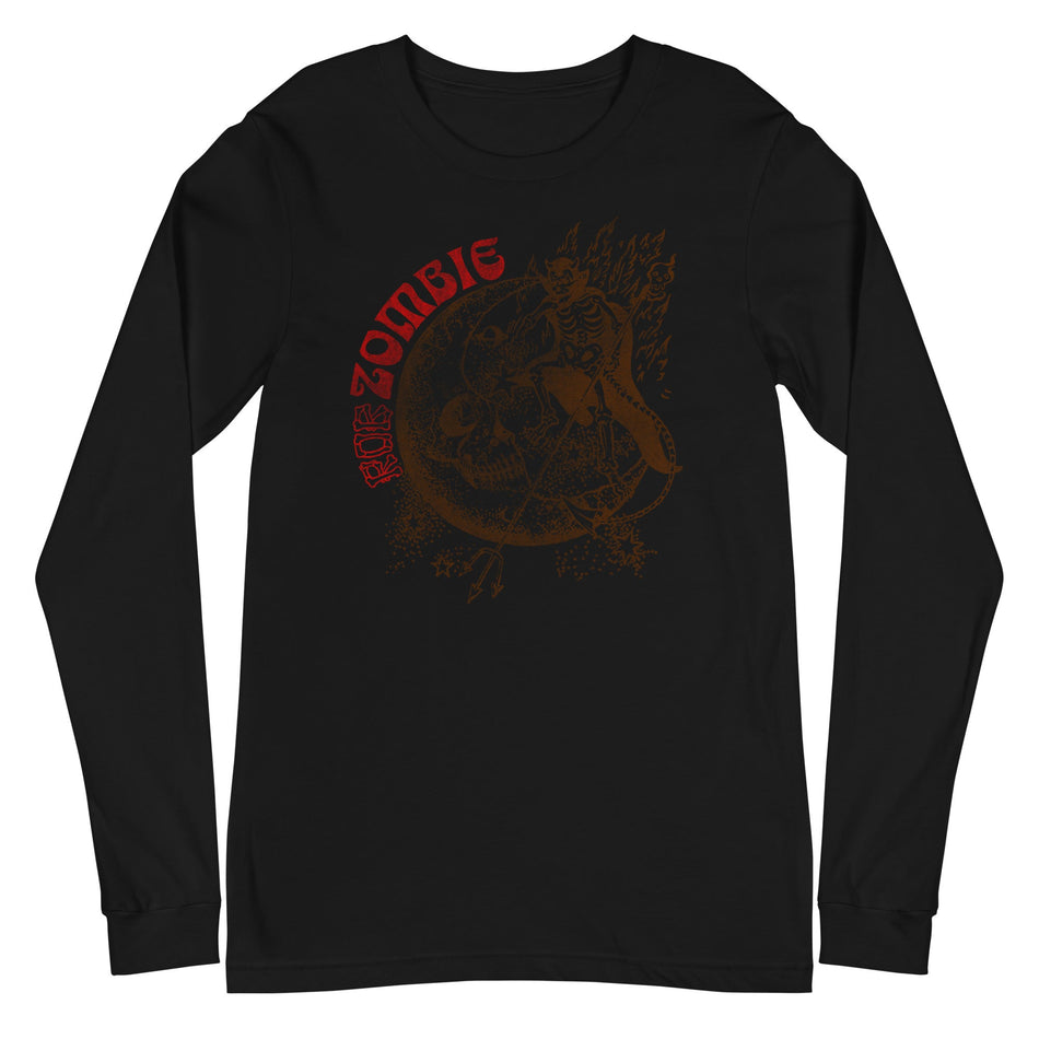 MerchMoment Rob Zombie - Red Rob Long Sleeve T-Shirt Black