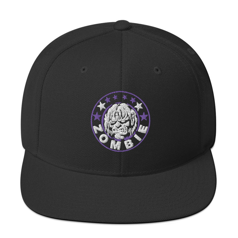 MerchMoment Rob Zombie Staring Black Embroidered Snap Back Hat