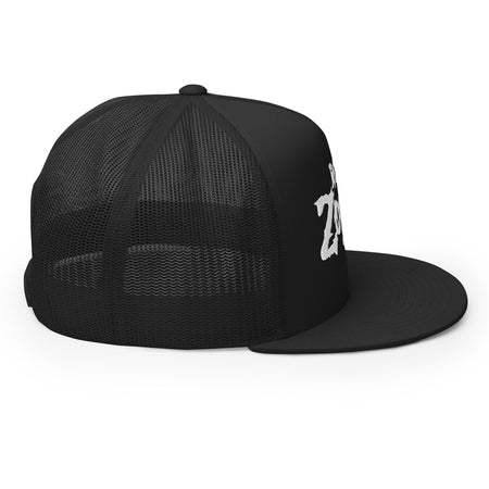 MerchMoment Rob Zombie White Logo Embroidered Trucker Hat