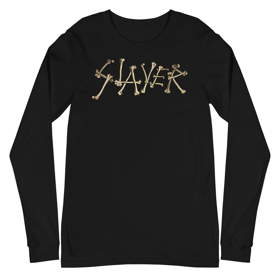 MerchMoment Slayer - Bone Logo Long Sleeve T-Shirt Black