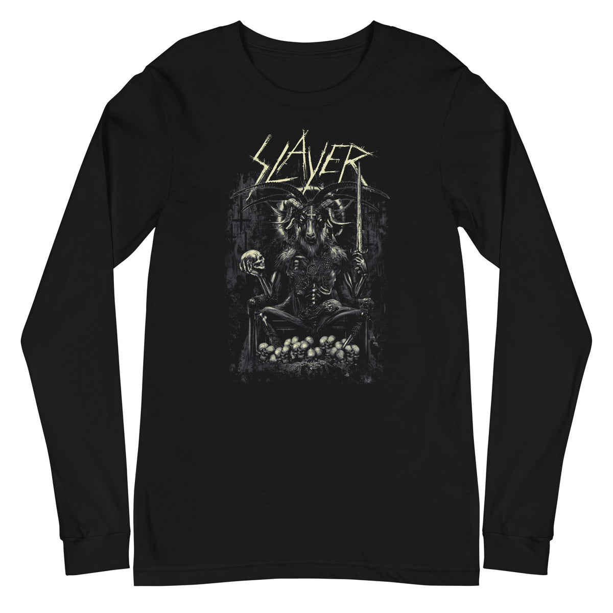 MerchMoment Slayer - Demon Head Long Sleeve T-Shirt Black