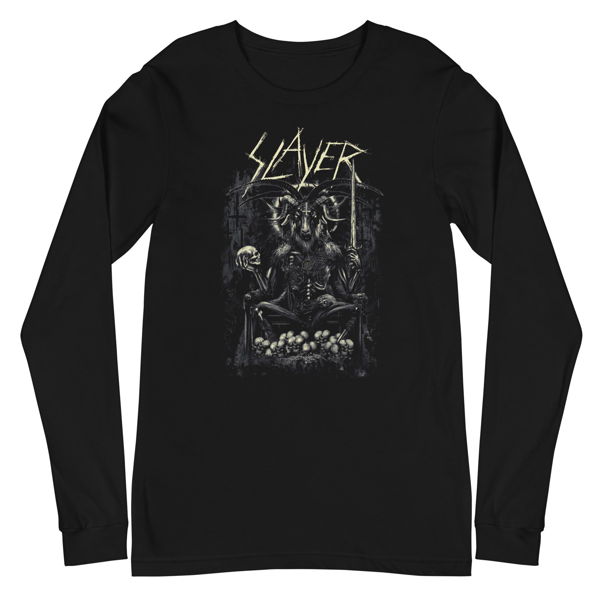 MerchMoment Slayer - Demon Head Long Sleeve T-Shirt Black