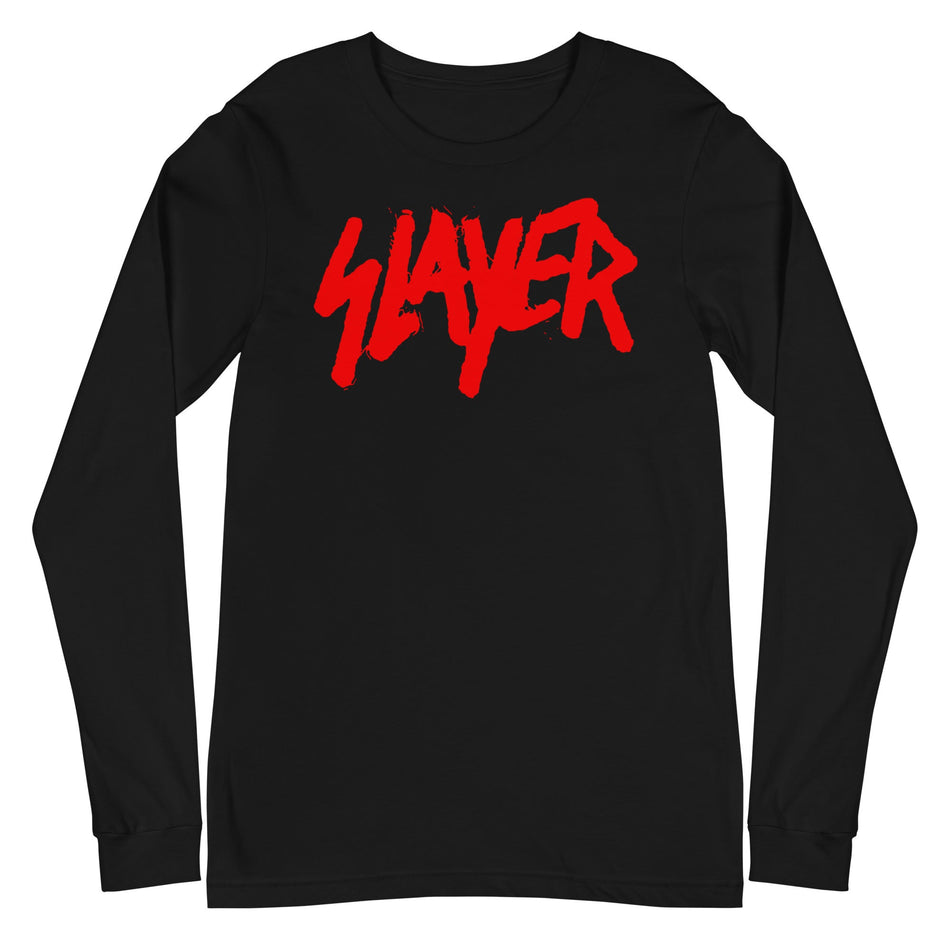 MerchMoment Slayer - Tagged Logo Long Sleeve T-Shirt Black