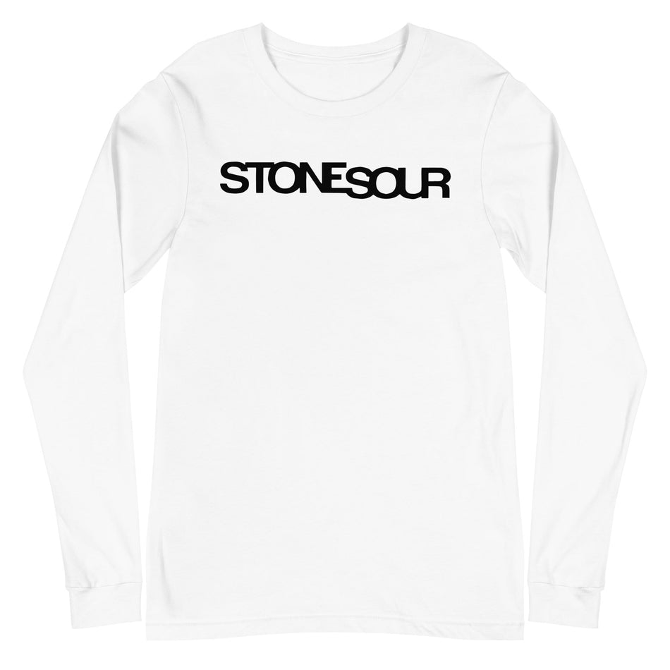 MerchMoment Stone Temple Pilots - Black StoneSour Long Sleeve T-Shirt White