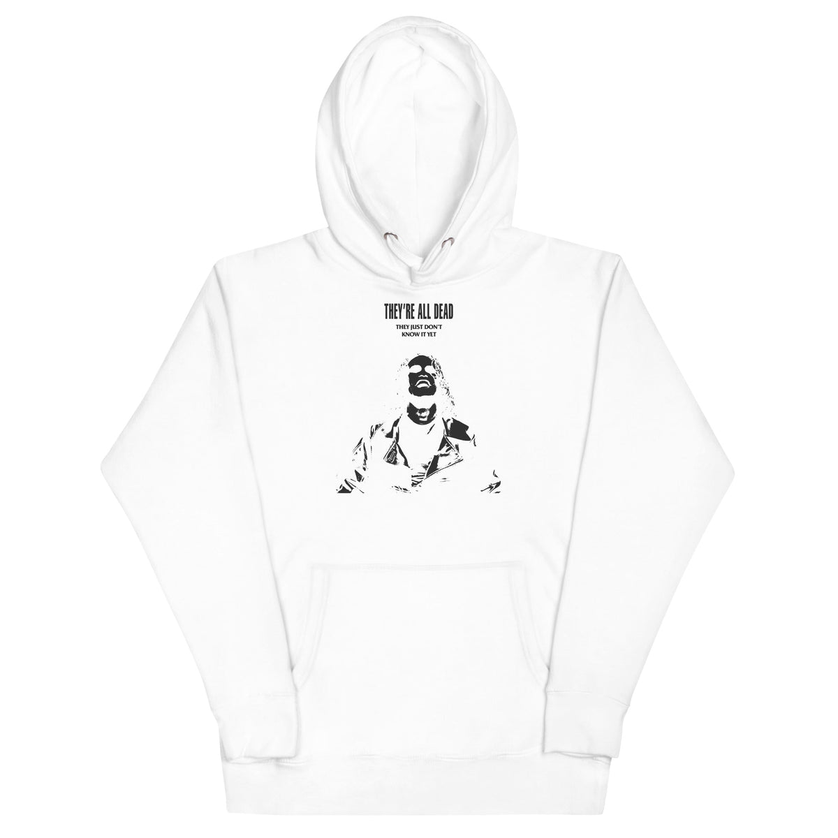 MerchMoment The Crow - Black Outline Hoodie White