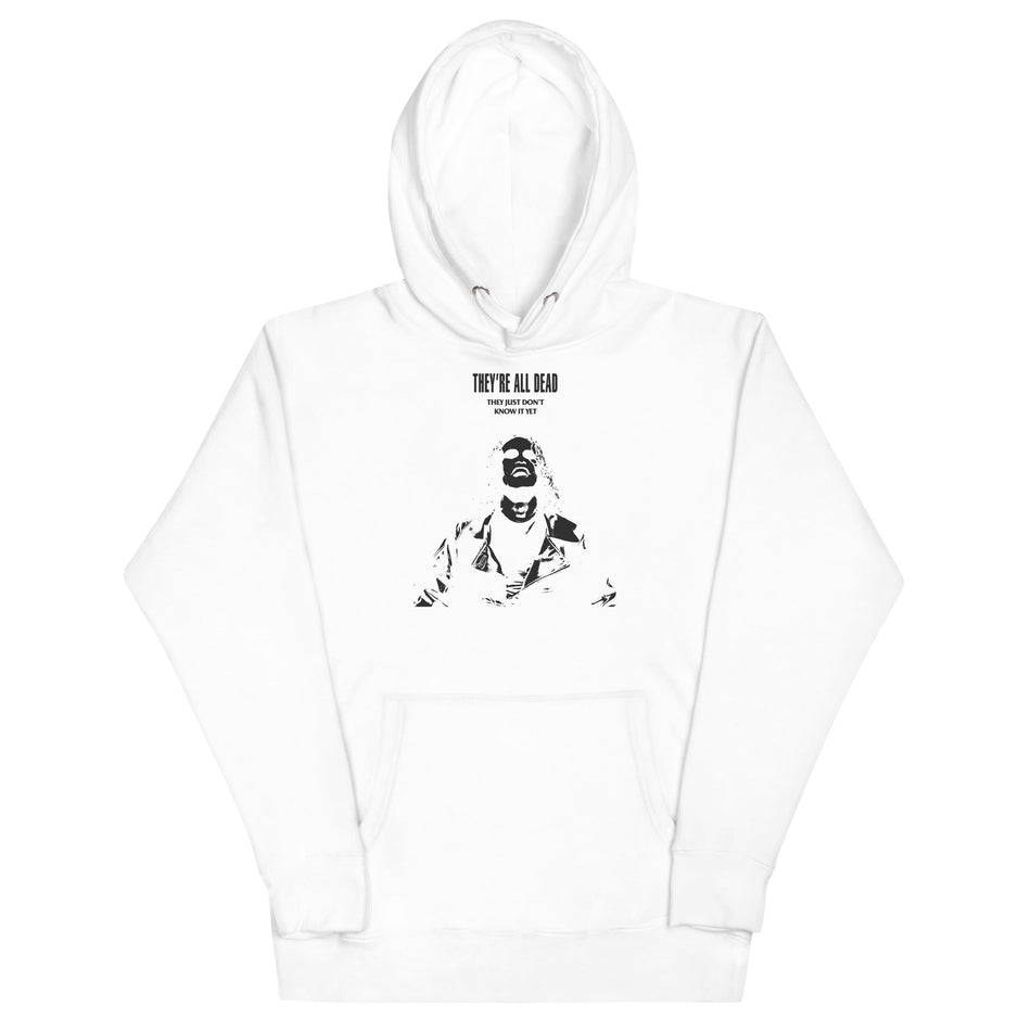 MerchMoment The Crow - Black Outline Hoodie White