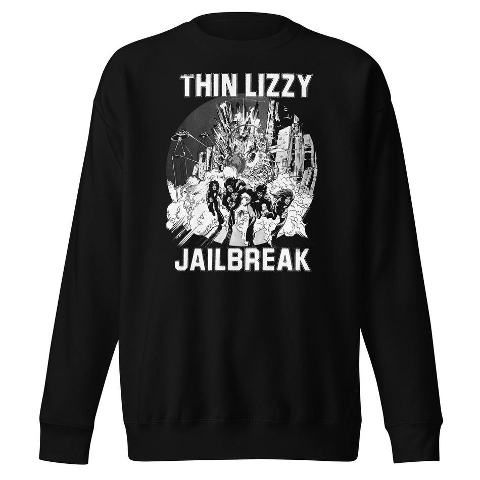 MerchMoment Thin Lizzy - White Jailbreak Sweatshirt Black