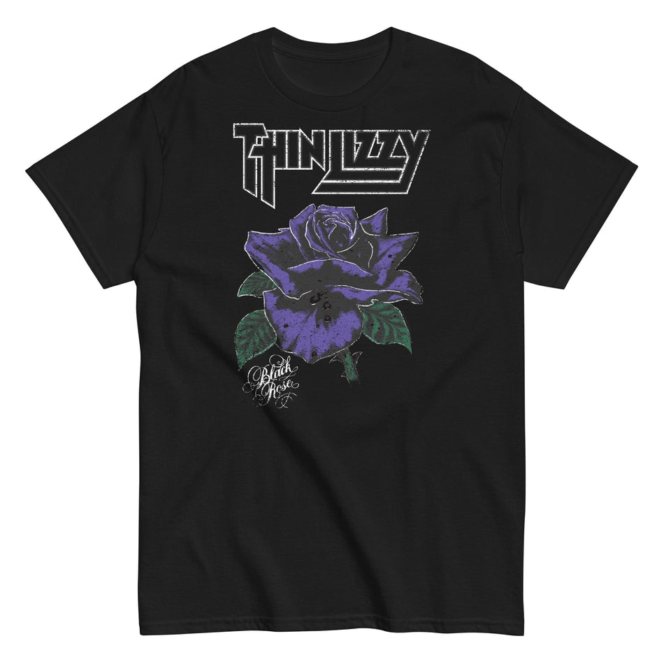 MerchMoment Thin Lizzy - White Outline T-Shirt Black