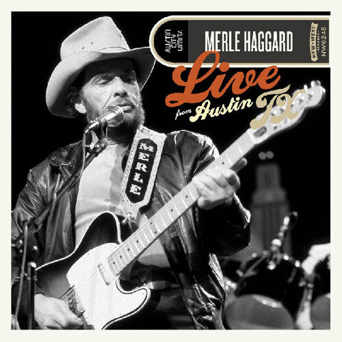 Merle Haggard Live From Austin, TX '85 (BLACK & BLUE MARBLE) - Record Album - Vinyl LP