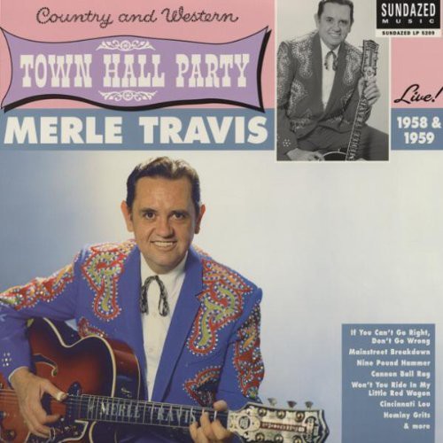 Merle Travis Live At Town Hall Party 1958 and 1959 - Record Album - Vinyl LP