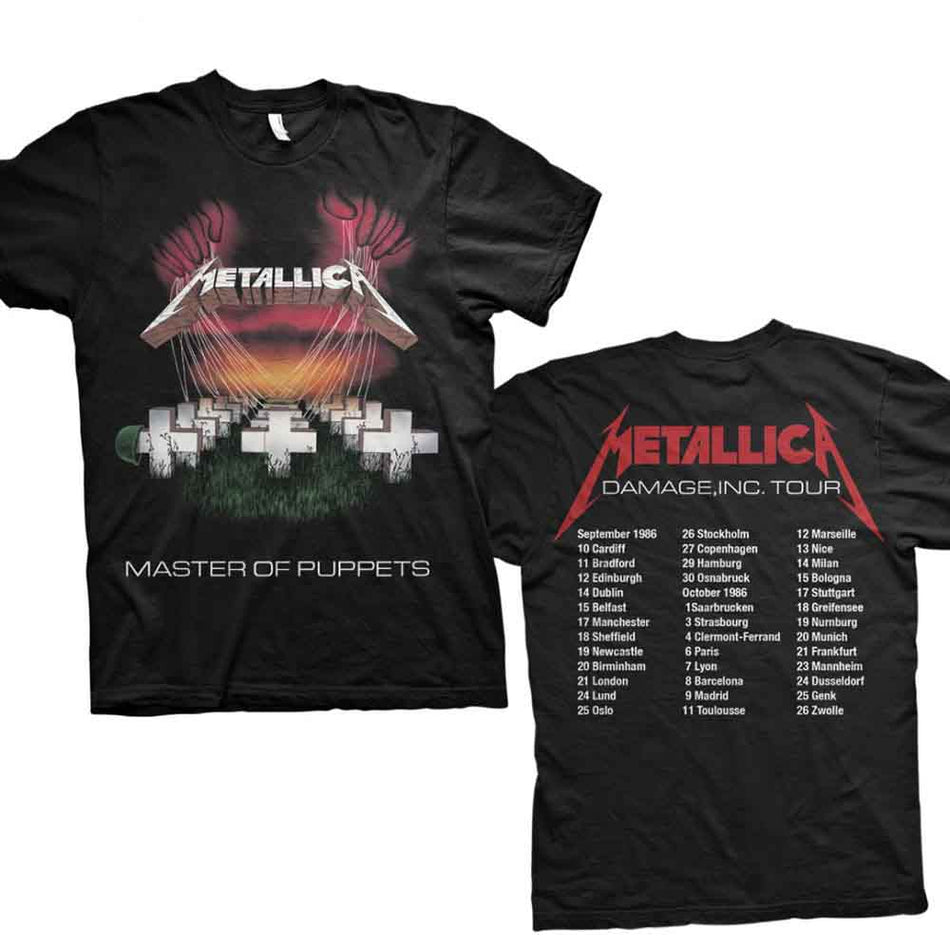 Metallica Master of Puppets European Tour '86. Black