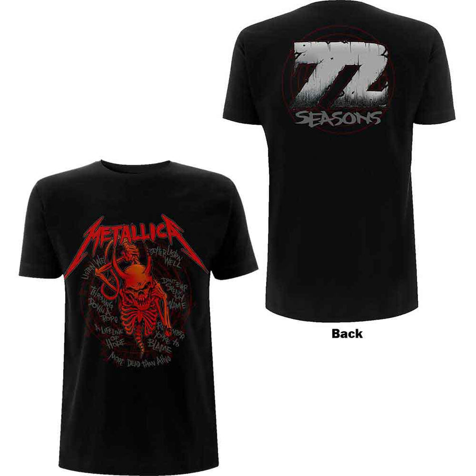 Metallica Skull Screaming Red 72 Seasons Black