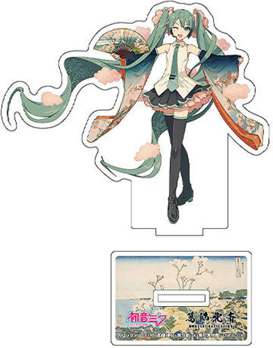 Miku X Ixima Acrylic Tokaido Stand Hatsune Miku x Katsushika Hokusai iXima - Die-Cut Acrylic Stand - Shinagawa Gotenyama on the Tokaido