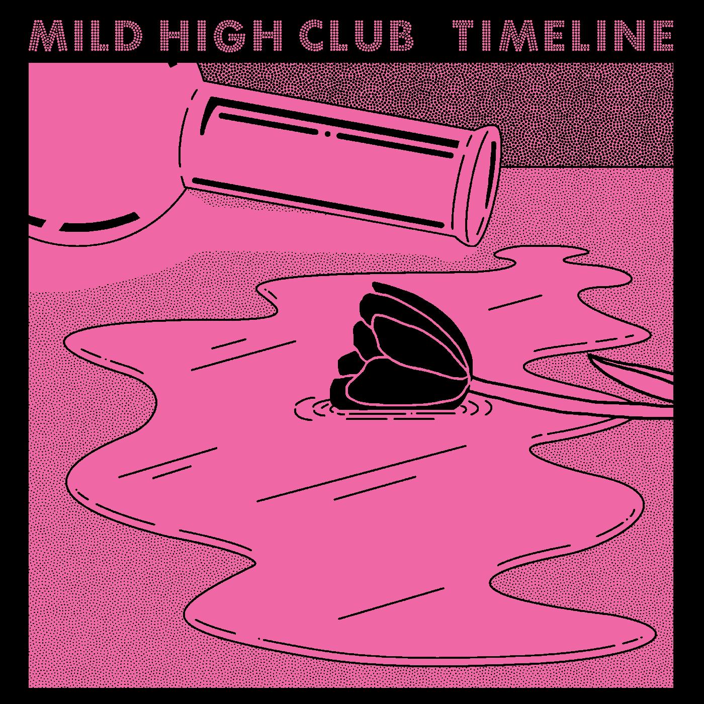 Mild High Club Timeline (WHITE WITH PINK, BLACK & BLUE SPLATTER VINYL)