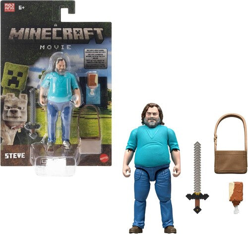 Minecraft Minecraft Movie 4'' Steve Figure with Accessories - CD Album