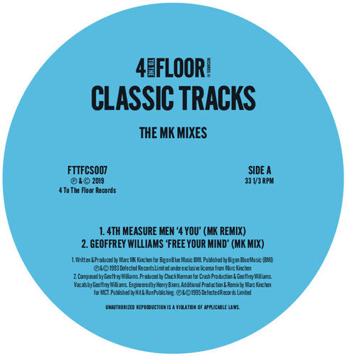 MK 4 To The Floor Classic Tracks: The MK Mixes - Record Album - Vinyl LP