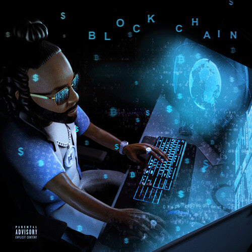 Money Man Blockchain (Blue Seaglass Wave) - Record Album - Vinyl LP