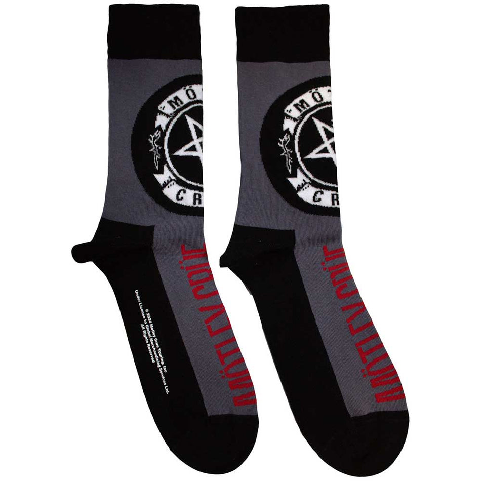 Motley Crue Pentagram Circle Grey