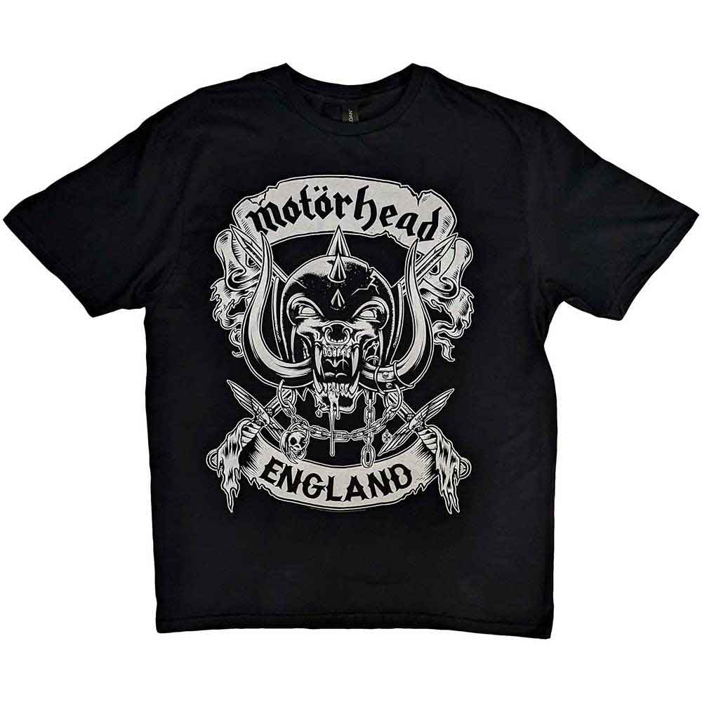 Motörhead Crossed Swords England Crest Black