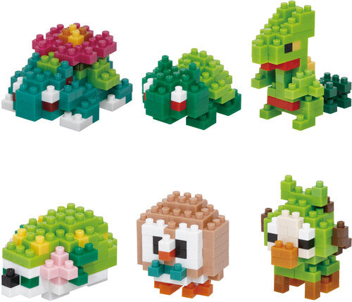 Nanoblock Nanoblock - Pokemon - mininano - Type Grass Set 1 (Box of 6 Blind Bags) - 6-Disc Collectibles