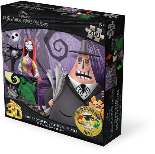 Nbx Jack Mayor Oogie 500PC The Nightmare Before Christmas Jack, Sally, Mayor Oogie Boogie and Kids 200pc 18x12 in 3D/2D Double-Sided Puzzle - CD Album