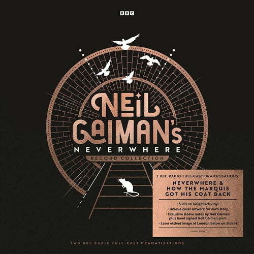 Neil Gaiman Neil Gaiman's Neverwhere Record Collection - Limited Deluxe Boxset with Signed Neil Gaiman Print & 5LP's pressed on 140-Gram Black Vinyl - 5-Disc Record Album - Vinyl LP